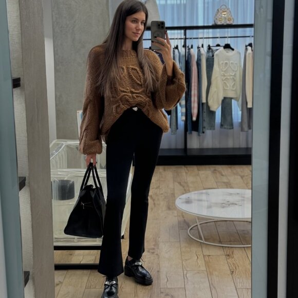 Loewe Anagram Openwork Knit Letter Combination Mohair Blend Sweater - Picture 1 of 15